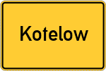 Place name sign Kotelow