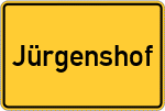 Place name sign Jürgenshof