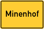 Place name sign Minenhof
