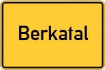 Place name sign Berkatal