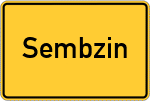 Place name sign Sembzin