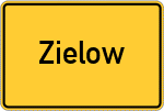 Place name sign Zielow