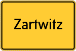 Place name sign Zartwitz