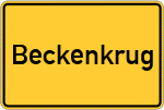 Place name sign Beckenkrug
