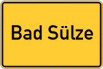 Place name sign Bad Sülze