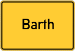 Place name sign Barth