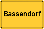 Place name sign Bassendorf
