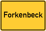 Place name sign Forkenbeck
