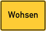 Place name sign Wohsen