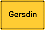 Place name sign Gersdin
