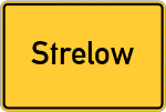 Place name sign Strelow