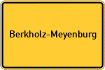 Place name sign Berkholz-Meyenburg