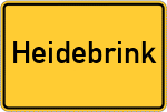 Place name sign Heidebrink