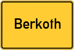 Place name sign Berkoth