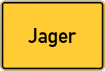 Place name sign Jager