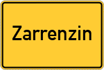 Place name sign Zarrenzin