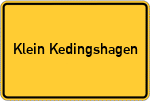 Place name sign Klein Kedingshagen