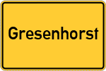 Place name sign Gresenhorst