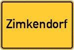 Place name sign Zimkendorf
