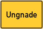 Place name sign Ungnade