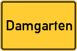 Place name sign Damgarten