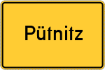 Place name sign Pütnitz