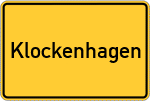 Place name sign Klockenhagen