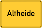 Place name sign Altheide