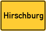 Place name sign Hirschburg