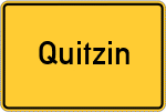 Place name sign Quitzin
