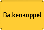 Place name sign Balkenkoppel
