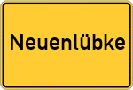 Place name sign Neuenlübke