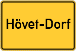 Place name sign Hövet-Dorf