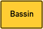 Place name sign Bassin