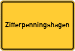 Place name sign Zitterpenningshagen