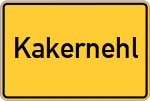Place name sign Kakernehl