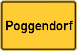 Place name sign Poggendorf