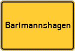 Place name sign Bartmannshagen