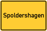 Place name sign Spoldershagen