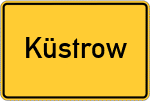 Place name sign Küstrow