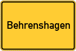 Place name sign Behrenshagen