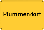 Place name sign Plummendorf