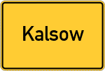 Place name sign Kalsow
