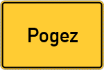 Place name sign Pogez