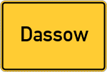 Place name sign Dassow