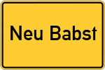 Place name sign Neu Babst