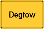 Place name sign Degtow