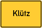 Place name sign Klütz