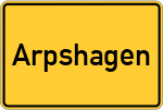 Place name sign Arpshagen