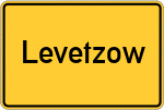 Place name sign Levetzow